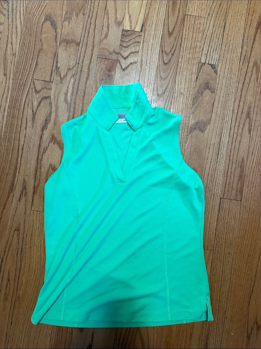 PGA Tour sleeveless polo tank in lime green